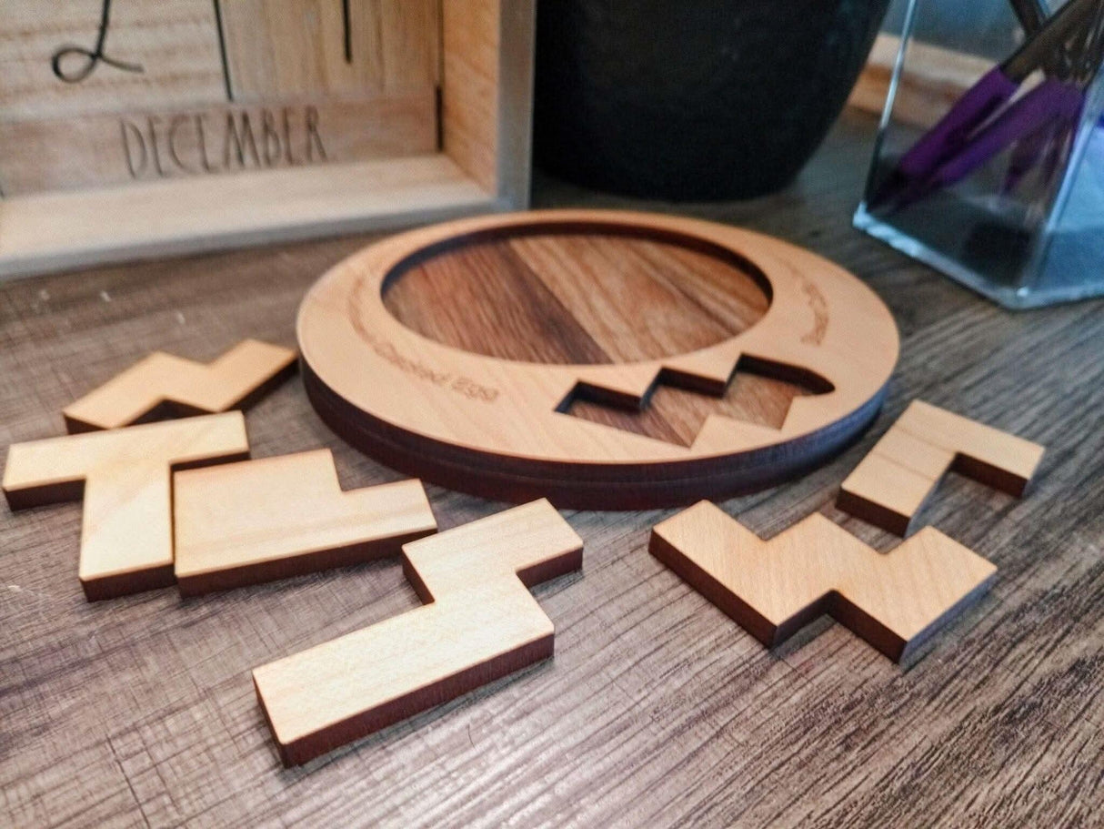 Cracked Egg Wood Puzzle - Level 8 out of 10 Difficulty - Recommended Brain Teaser Gift for Ages 14 and Up - Creative Crafthouse