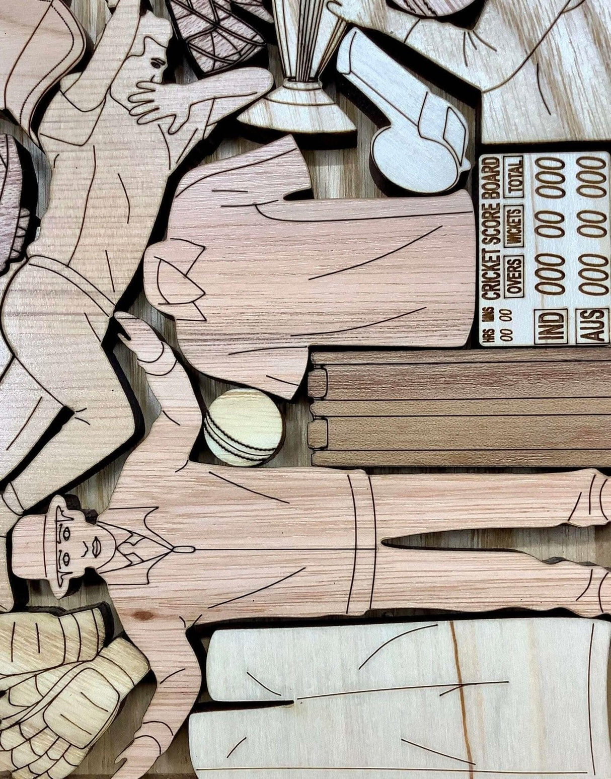 Cricket Fanatic Puzzle - artistic and challenging - can be personalized - Creative Crafthouse