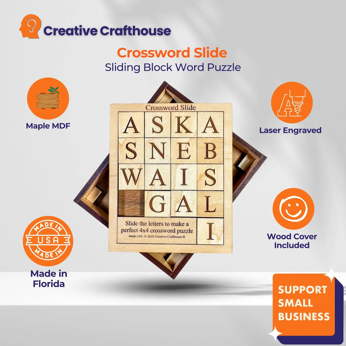 Crossword Slide Puzzle | Sliding Block Word Puzzle - Creative Crafthouse