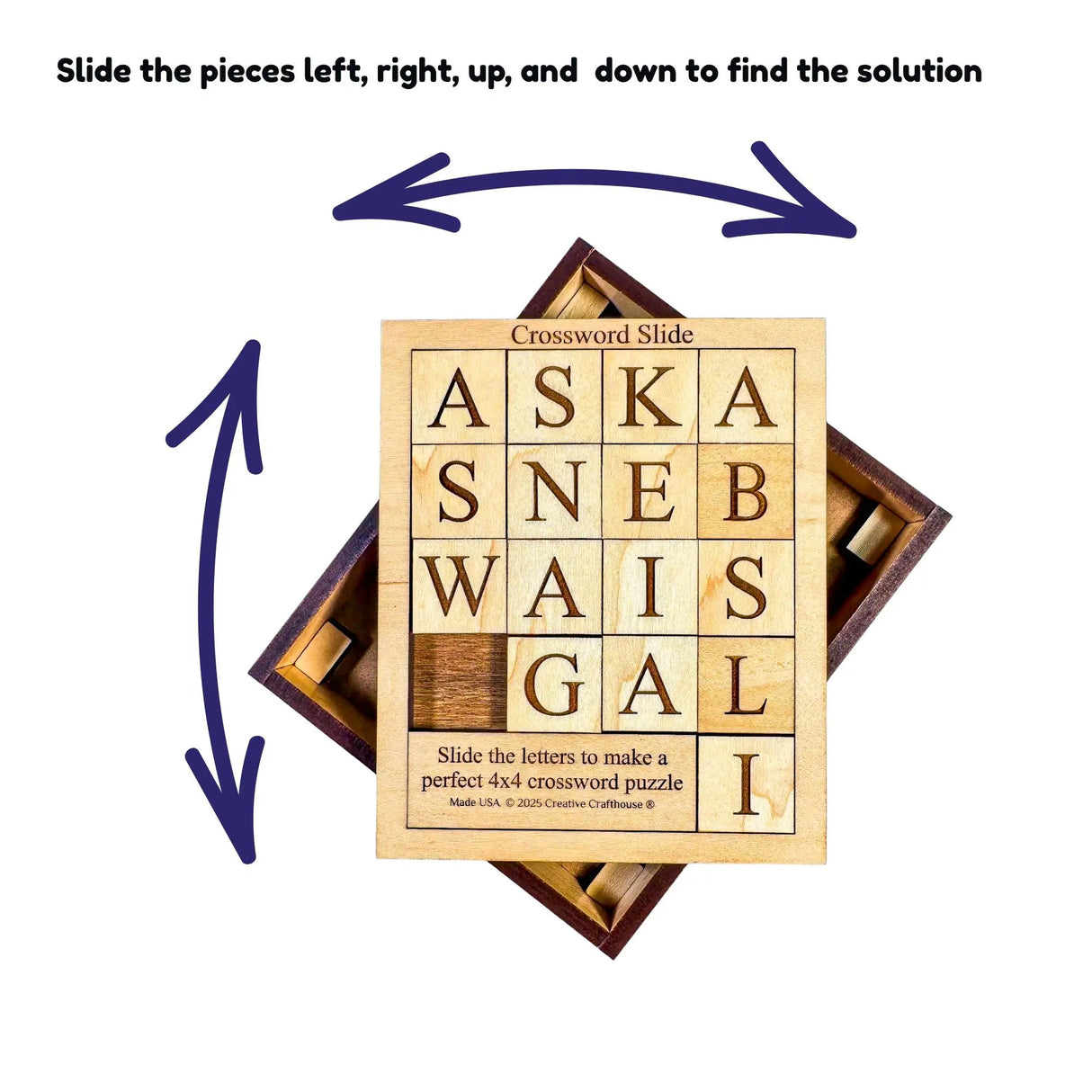 Crossword Slide Puzzle | Sliding Block Word Puzzle - Creative Crafthouse