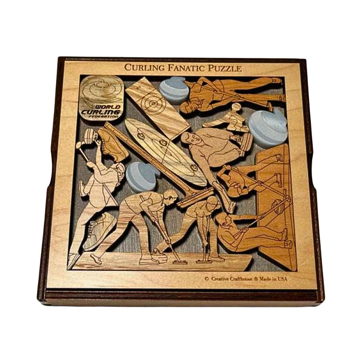 Curler Fanatic Wood Puzzle | Personalizable Gift - Creative Crafthouse