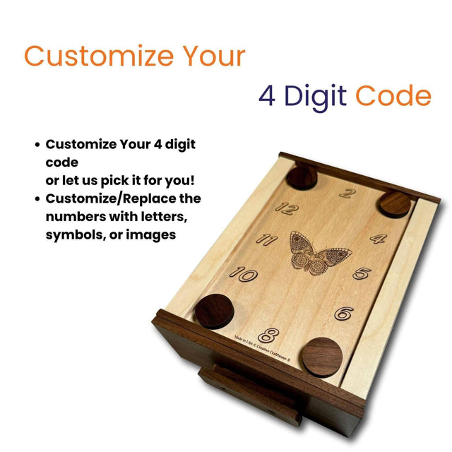 Customizable Escape Room Mag Lock Puzzle Box | Interactive Prop with Personalized Code and Image - Creative Crafthouse