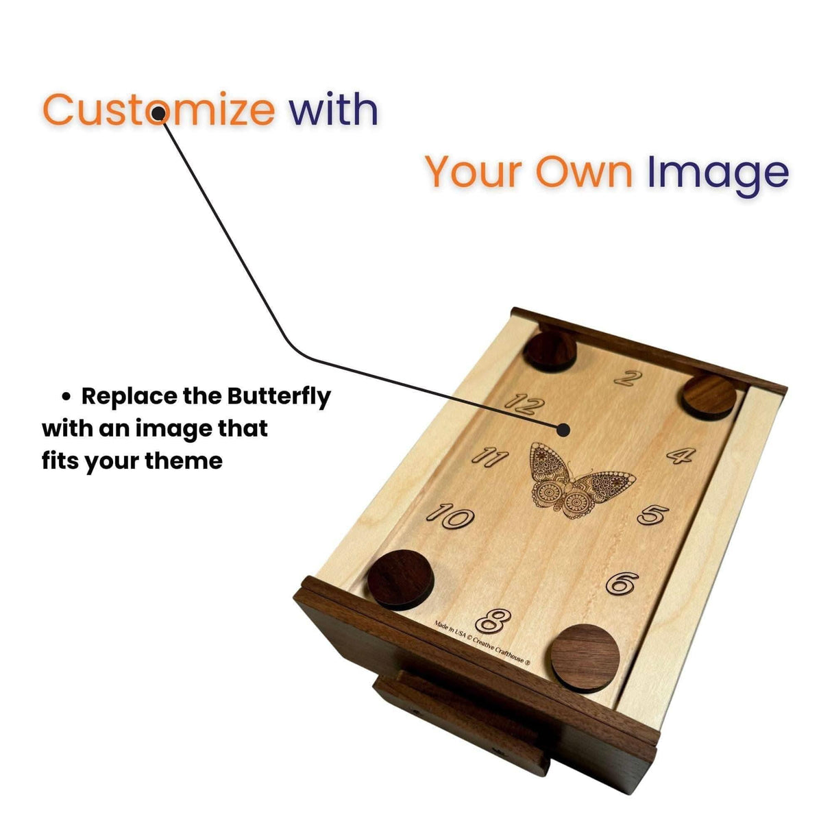 Customizable Escape Room Mag Lock Puzzle Box | Interactive Prop with Personalized Code and Image - Creative Crafthouse