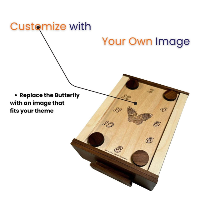 Customizable Escape Room Mag Lock Puzzle Box | Interactive Prop with Personalized Code and Image - Creative Crafthouse