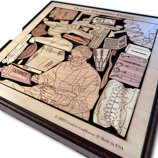 Dental Hygienist Puzzle – Personalized Wooden Gift and Decor - Creative Crafthouse