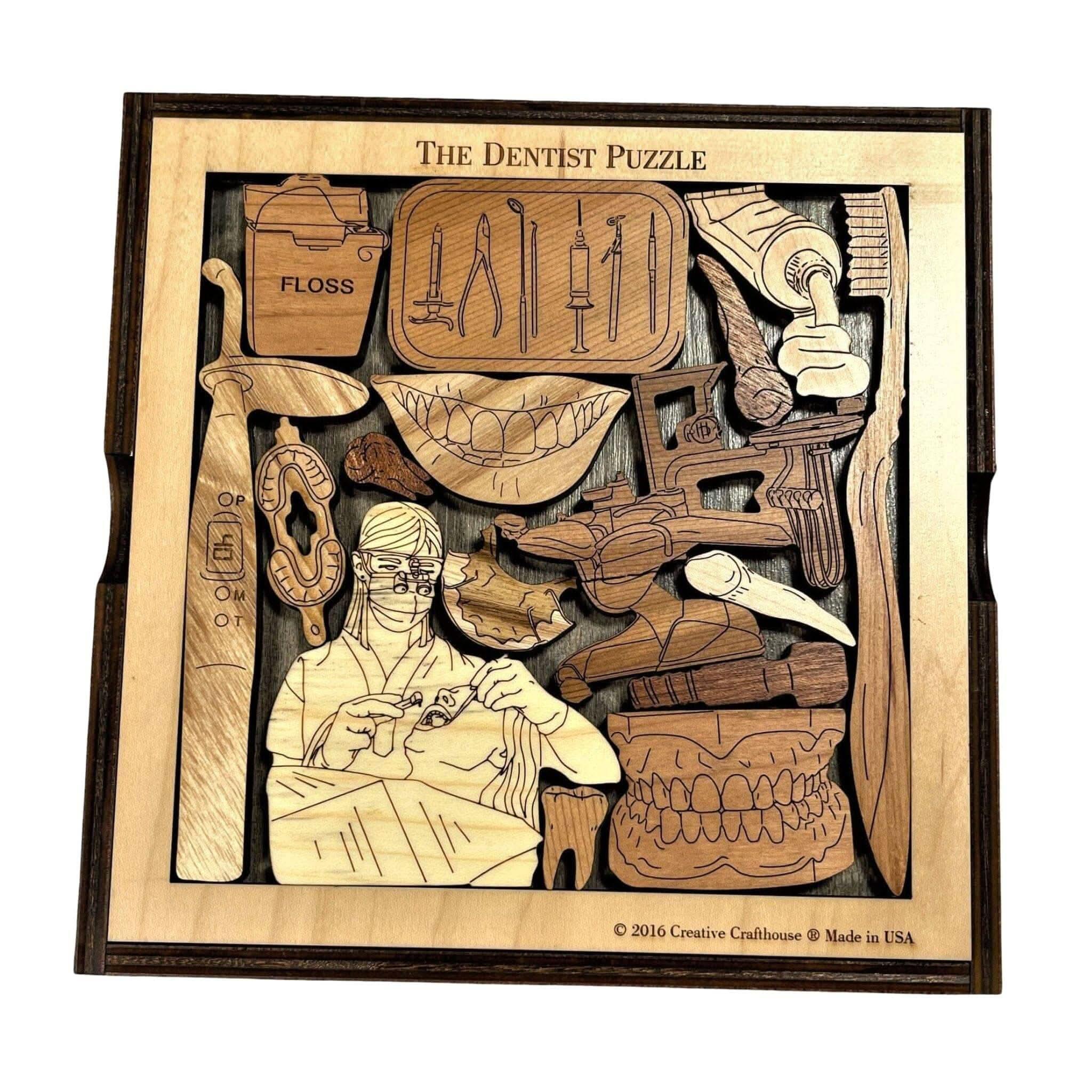 lets handcraftさん Dentist Wood Puzzle | Personalizable Gift for Your Dentist
