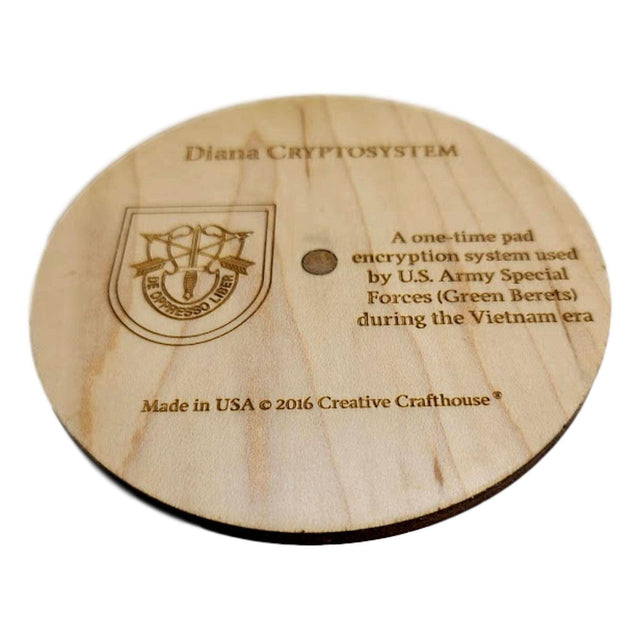 Diana Cryptosystem - US Army Special Forces Cipher Disk - Avail 2 Sizes - Creative Crafthouse