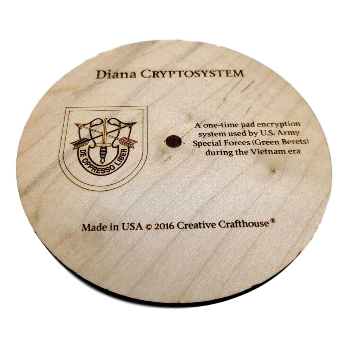 Diana Cryptosystem - US Army Special Forces Cipher Disk - Avail 2 Sizes - Creative Crafthouse