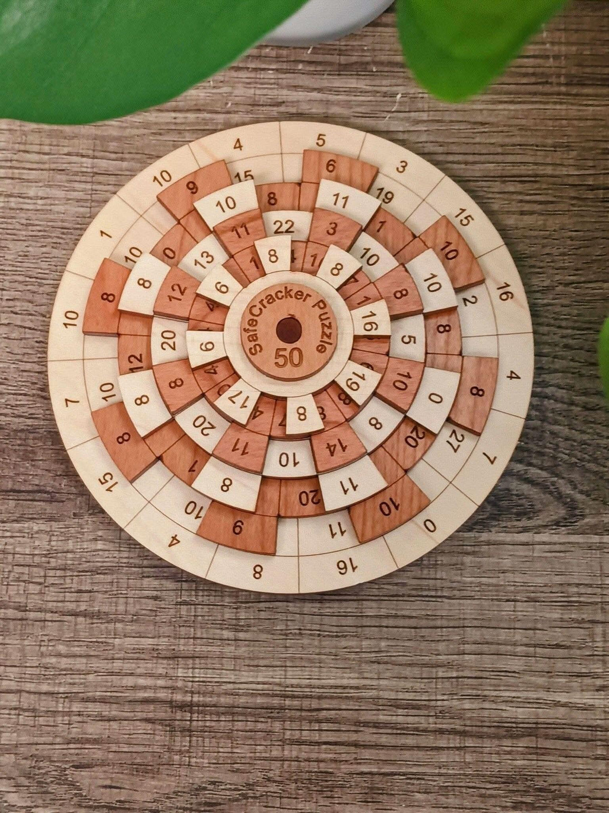 Difficult Math Puzzle for Adults | Over 65000 Ways to get it Wrong |Puzzle for Math Nerd Gift | Safecracker 50 Wood Brain Teaser - Creative Crafthouse