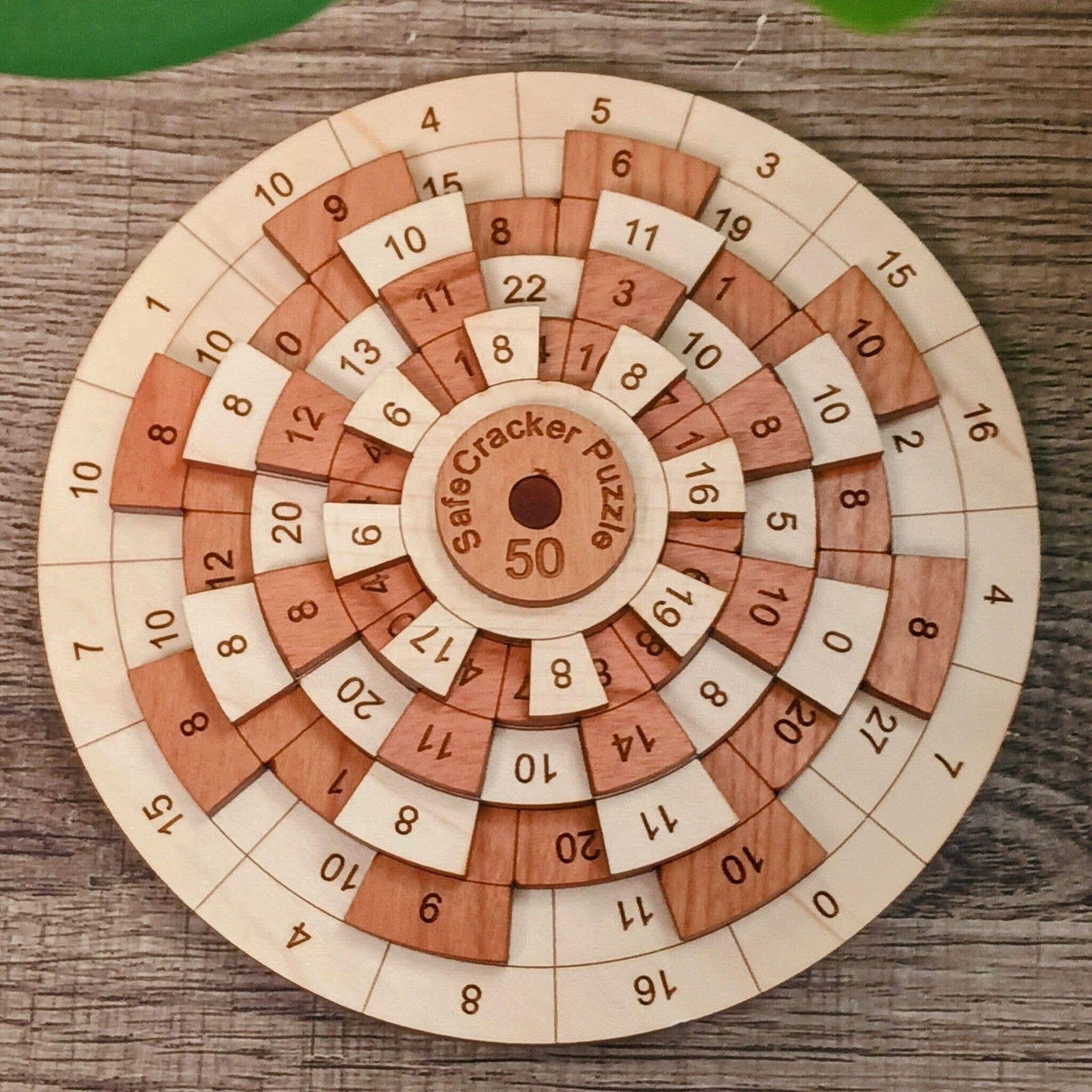 Difficult Math Puzzle for Adults | Over 65000 Ways to get it Wrong |Puzzle for Math Nerd Gift | Safecracker 50 Wood Brain Teaser - Creative Crafthouse