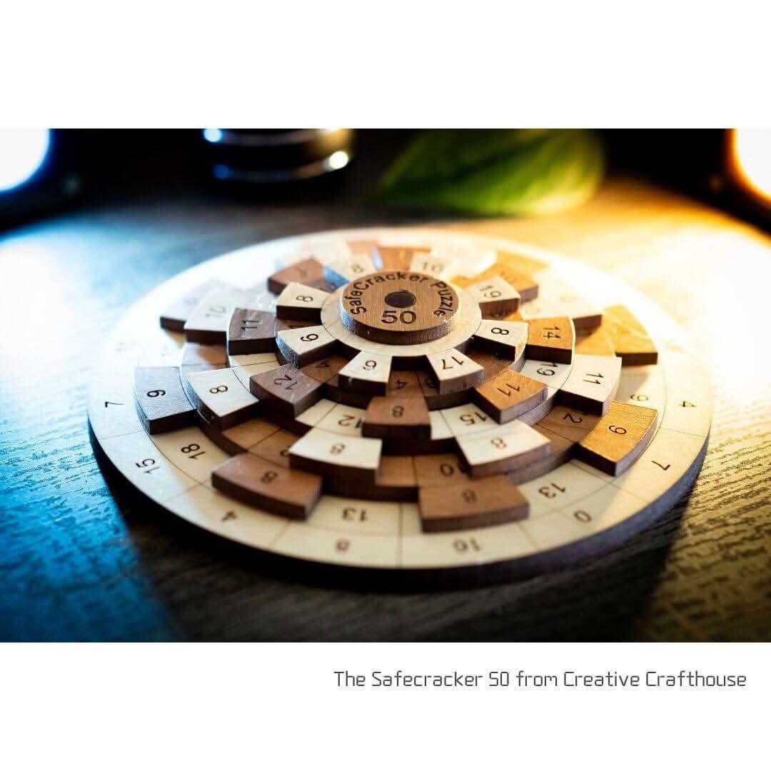 Difficult Math Puzzle for Adults | Over 65000 Ways to get it Wrong |Puzzle for Math Nerd Gift | Safecracker 50 Wood Brain Teaser - Creative Crafthouse