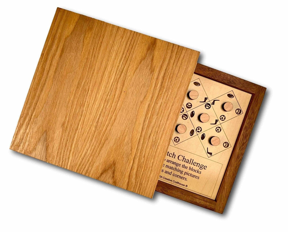 Difficult Puzzle Gift for Sports Fans - Picture Match Challenge - Sport Version - Wooden Brain Teaser Puzzle - Gift for Him - Creative Crafthouse