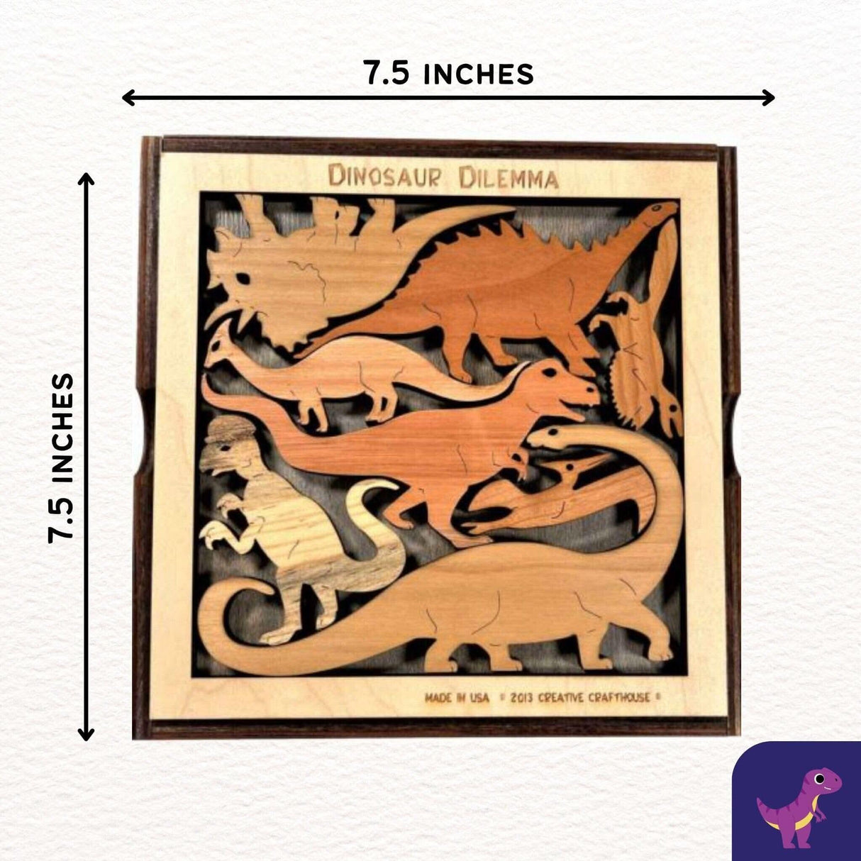 Dinosaur Dilemma - artistic and challenging - can be personalized - Creative Crafthouse