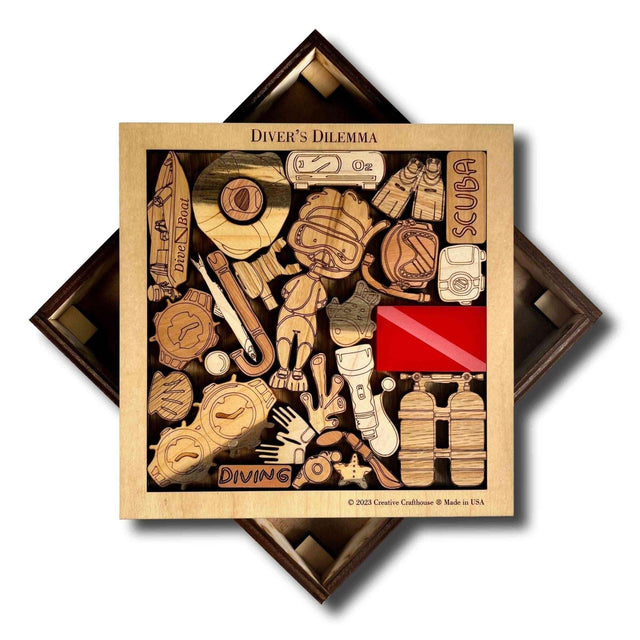 Diver's Dilemma - artistic and challenging - can be personalized - Creative Crafthouse