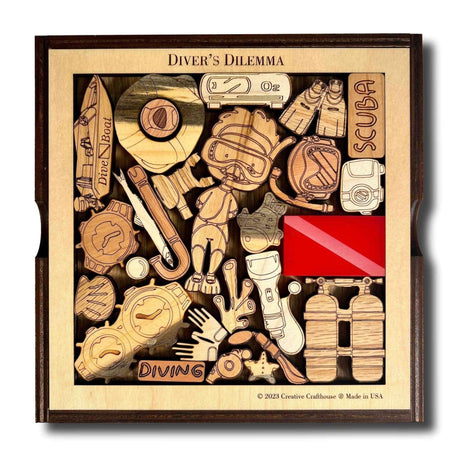 Diver's Dilemma - artistic and challenging - can be personalized - Creative Crafthouse