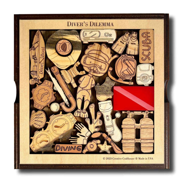 Diver's Dilemma - artistic and challenging - can be personalized - Creative Crafthouse