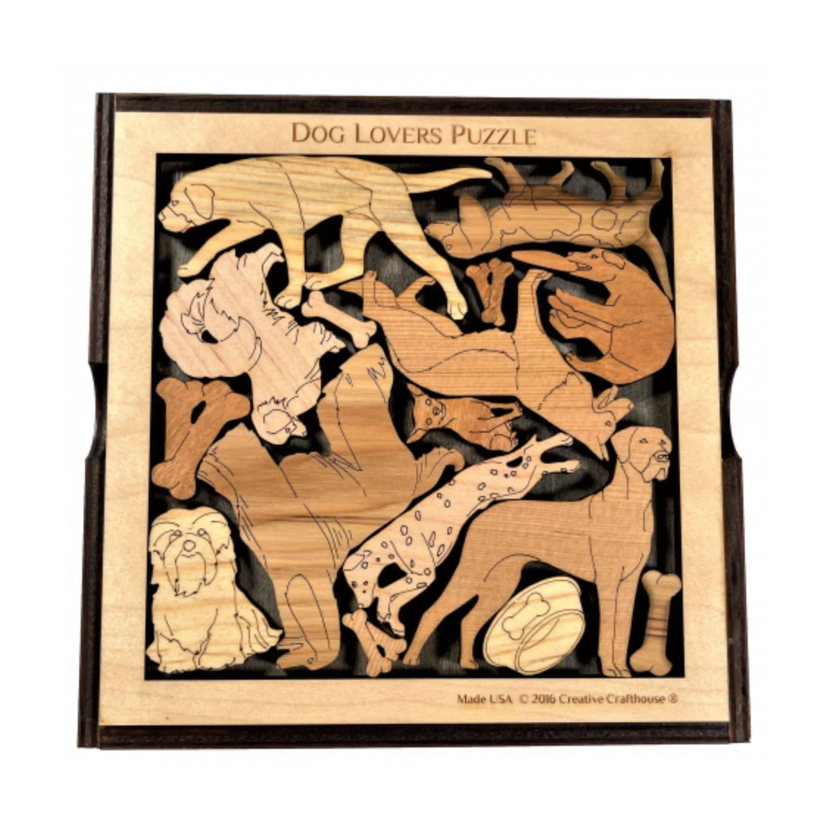 Dog Lovers Wooden Puzzle | Personalizable Gift - Creative Crafthouse