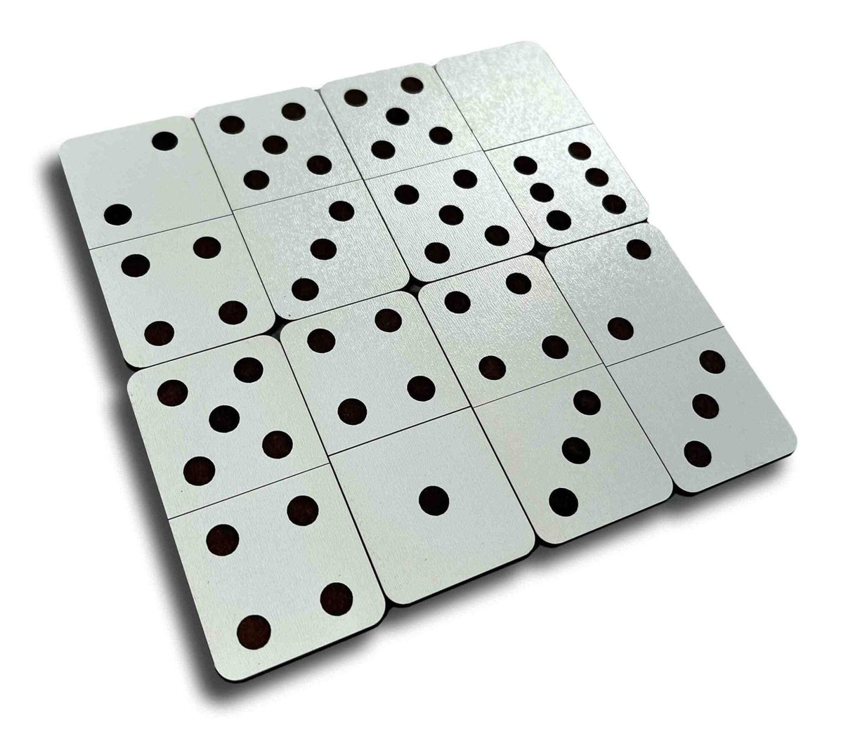 Domino Fortnight Pocket Version wooden brain teaser puzzle - Can you solve the math challenge? - Creative Crafthouse