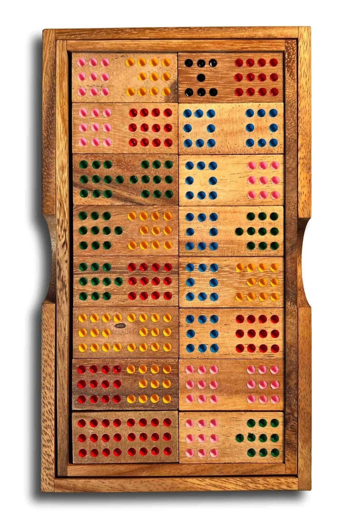 Dominoes Set Double 12 Wood Handcrafted in Box - Wooden Game for Adults - Personalization Available - Creative Crafthouse