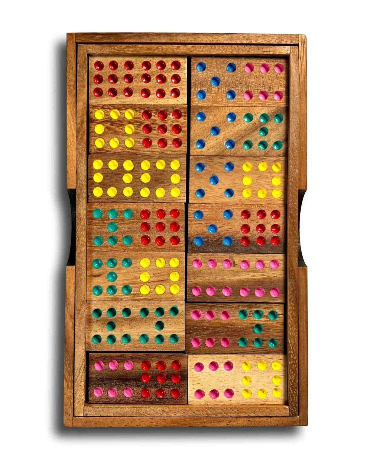 Dominoes Set Double 9 wood handcrafted in box - Creative Crafthouse