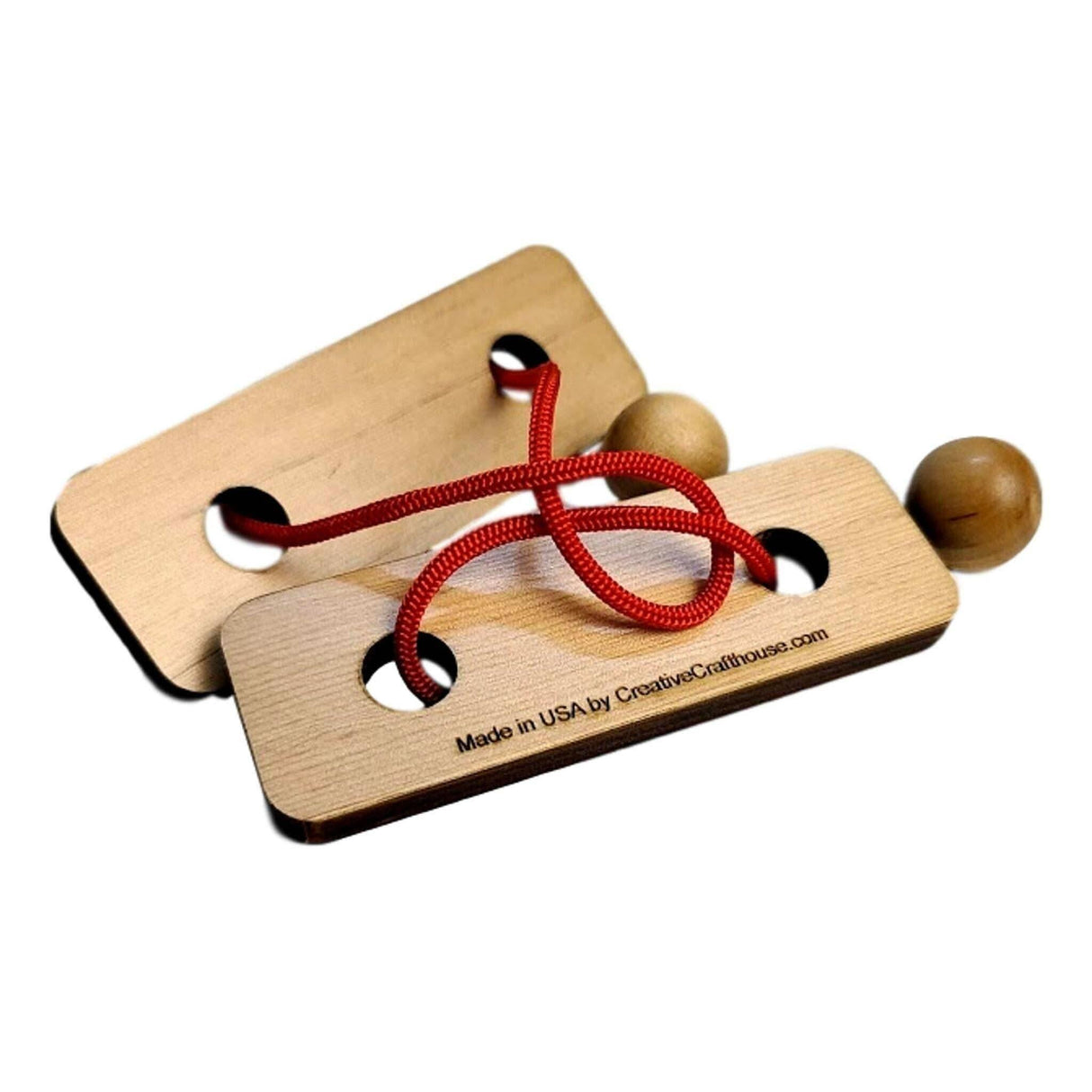 Double Trouble String Puzzle - Fun Brain Teaser For Ages 8 and Up - String Puzzle - Wood Puzzle - Creative Crafthouse