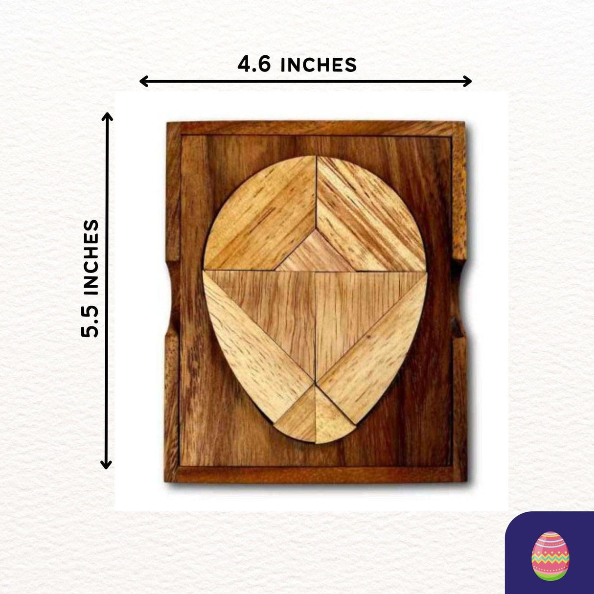 Egg Tangram Puzzle – Wooden Brain Teaser & Easter Gift - Creative Crafthouse