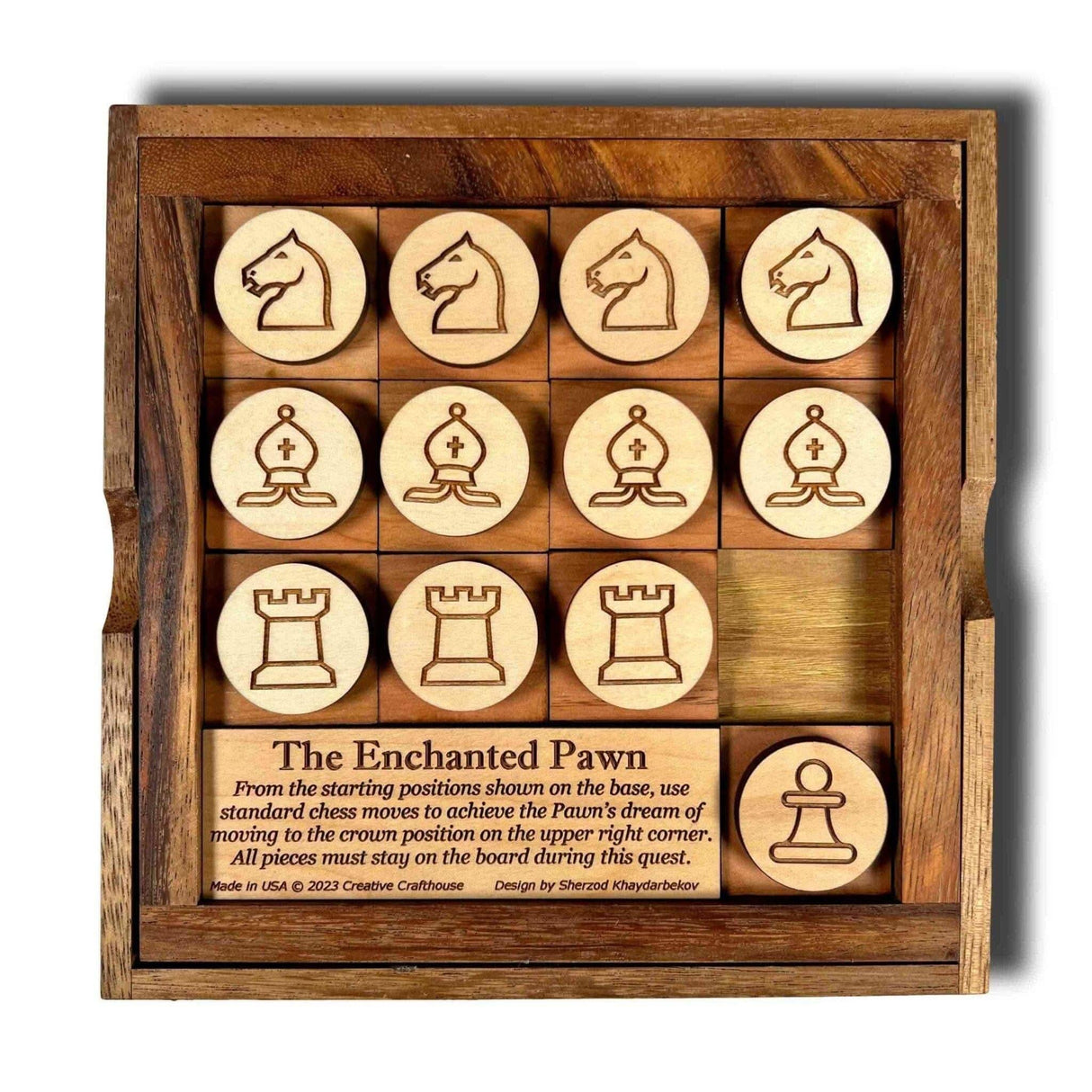 Enchanted Pawn - Chess Themed Brain Teaser Puzzle - Creative Crafthouse