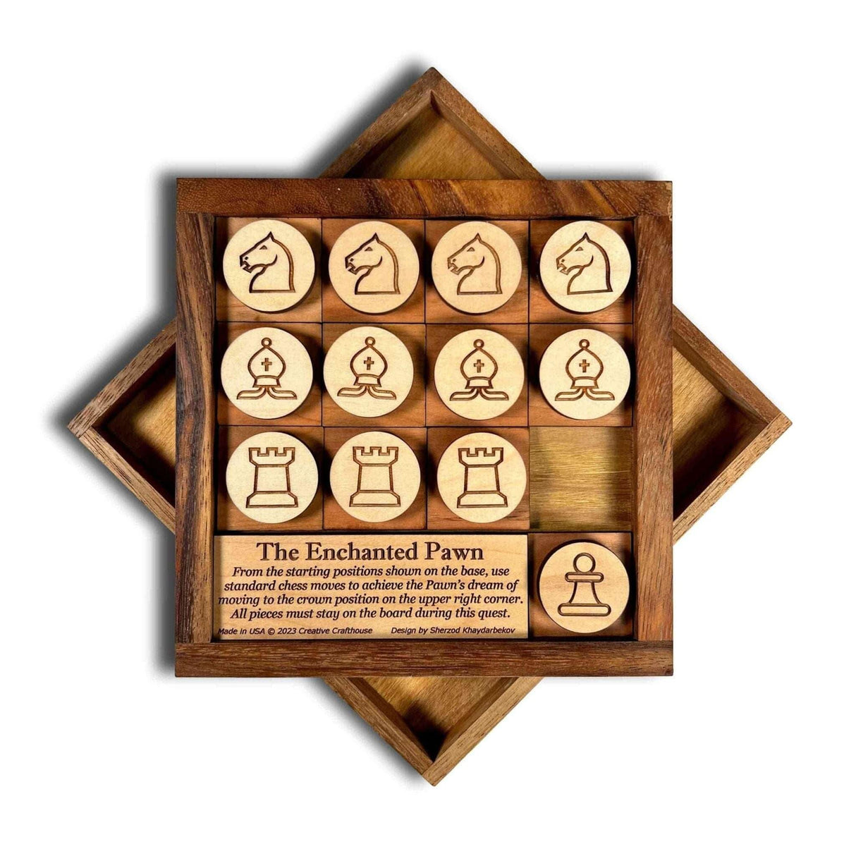 Enchanted Pawn - Chess Themed Brain Teaser Puzzle - Creative Crafthouse