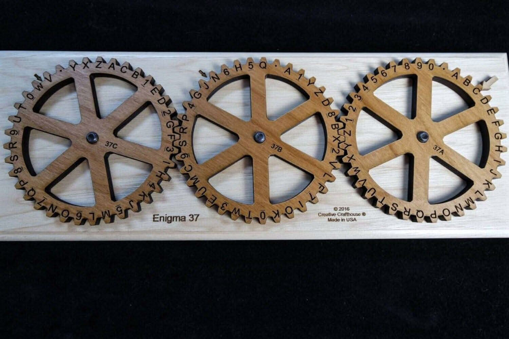 Enigma 37 Encryption Machine with Letters & Numbers Encode and Decode Messages - Cipher disks machine - Creative Crafthouse