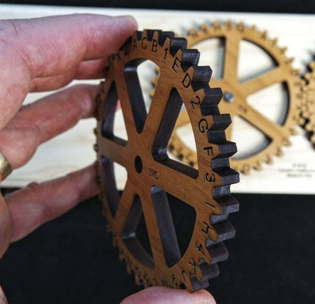 Enigma 37 Encryption Machine with Letters & Numbers Encode and Decode Messages - Cipher disks machine - Creative Crafthouse