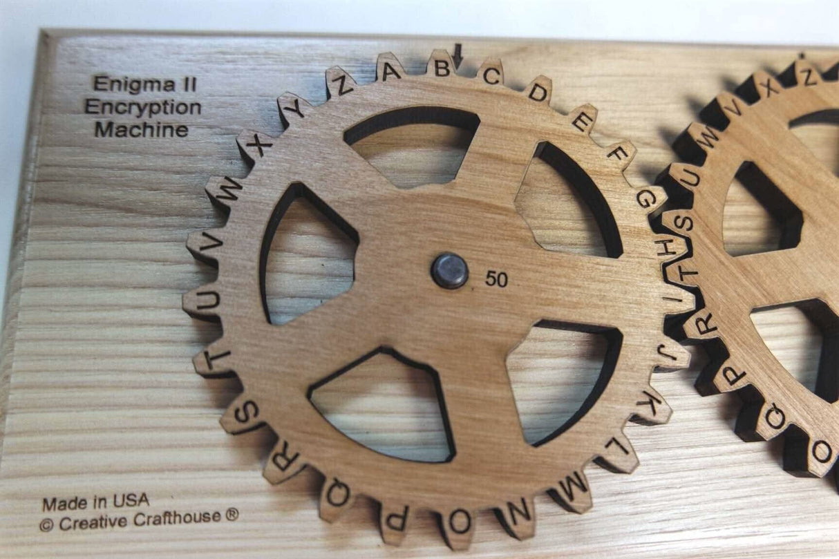 Enigma II Encryption Machine and Puzzle size large – Encode and decode secret messages - Creative Crafthouse