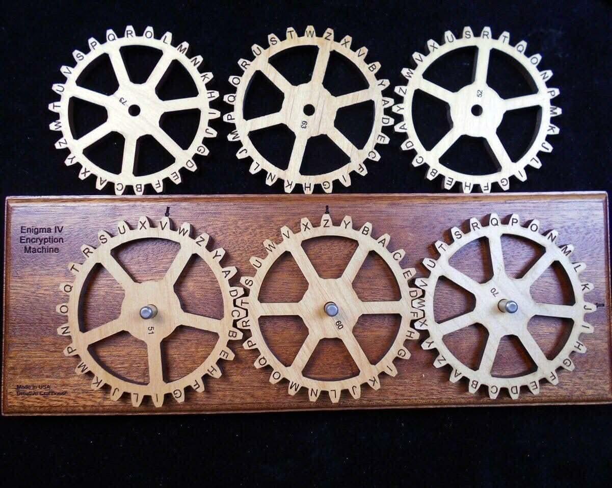 Enigma IV Encryption Cipher Machine | Escape Room Prop | Cryptology Gift | Create Secret Messages | Complex Cipher - Creative Crafthouse