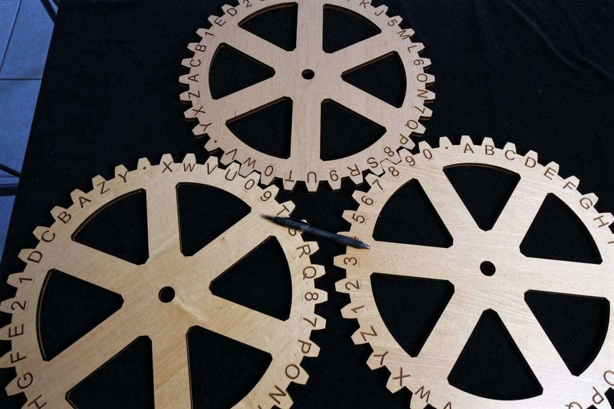 Escape Rooms Props - Jumbo Enigma Cipher Gears - Create Secret Codes and Messages - Creative Crafthouse