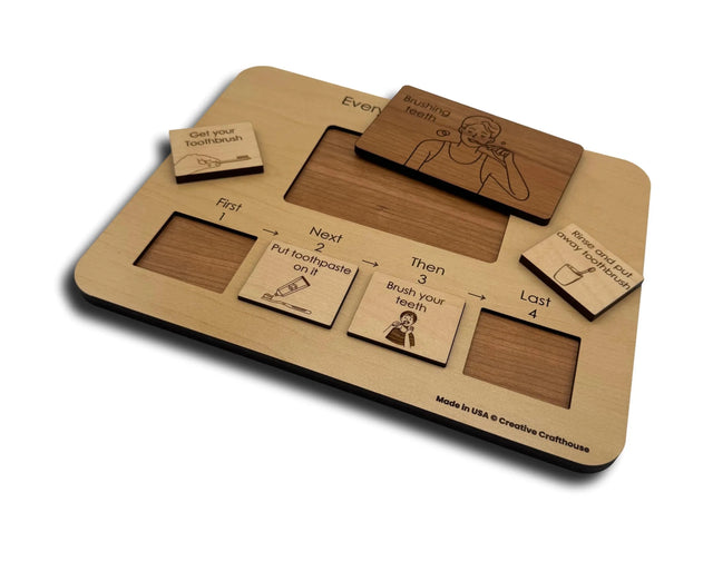 Everyday Sequencing | Wooden Cognitive Sequencing Activity for Adults - Creative Crafthouse