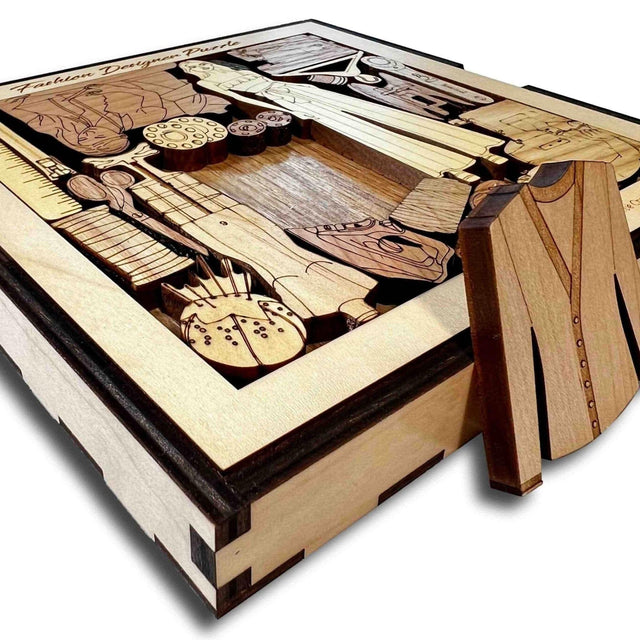 Fashion Designer Puzzle (Female Version) - A beautiful and Unique Wooden Picture Frame Brain Teaser Puzzle - Creative Crafthouse