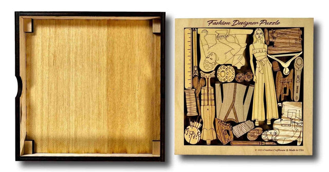 The Fashion Designer Wood Puzzle - Unique Personalizable Gift for Fashionistas - Beautiful Decor and A Fun Brain Teaser - Creative Crafthouse
