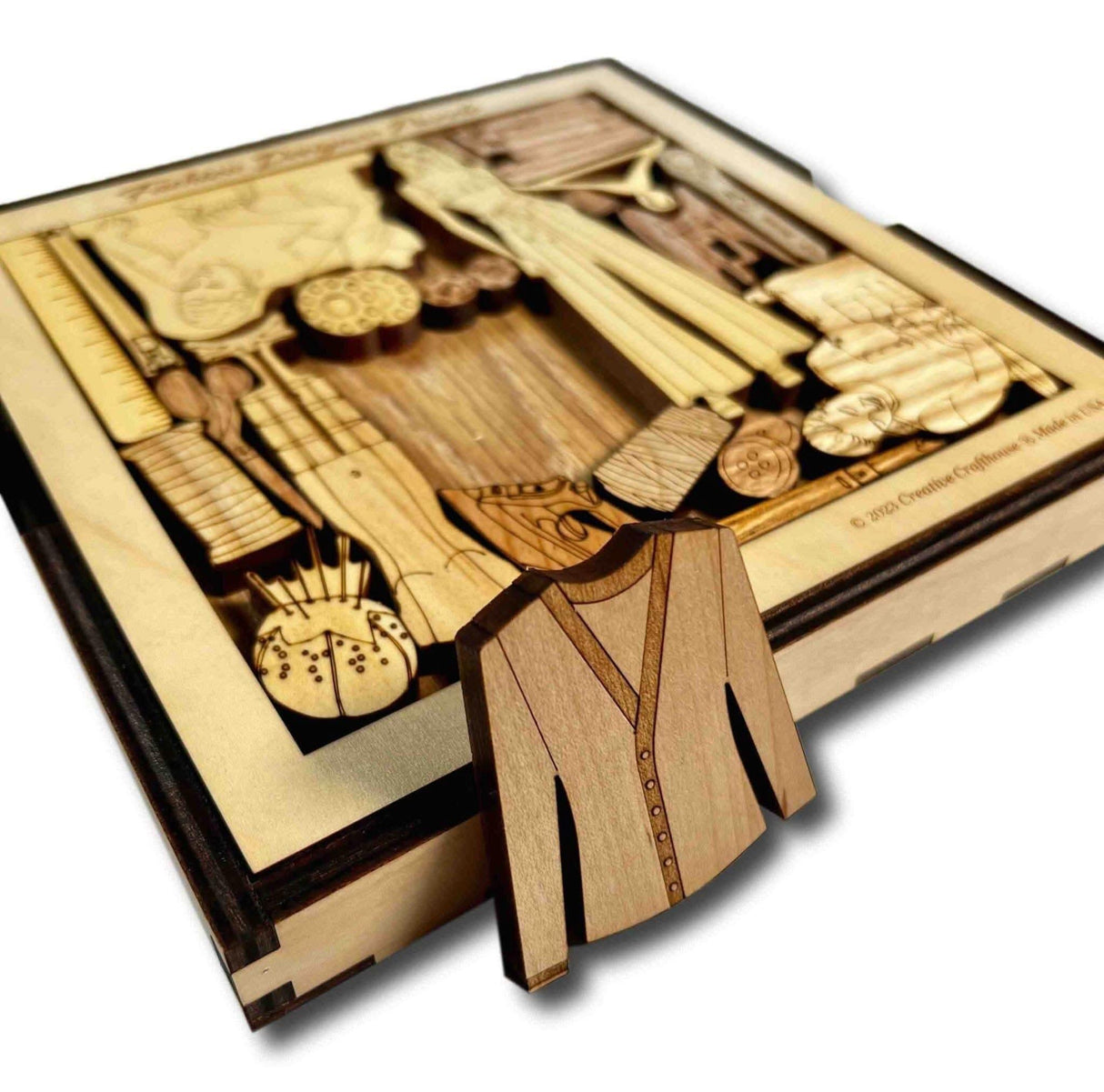 The Fashion Designer Wood Puzzle - Unique Personalizable Gift for Fashionistas - Beautiful Decor and A Fun Brain Teaser - Creative Crafthouse