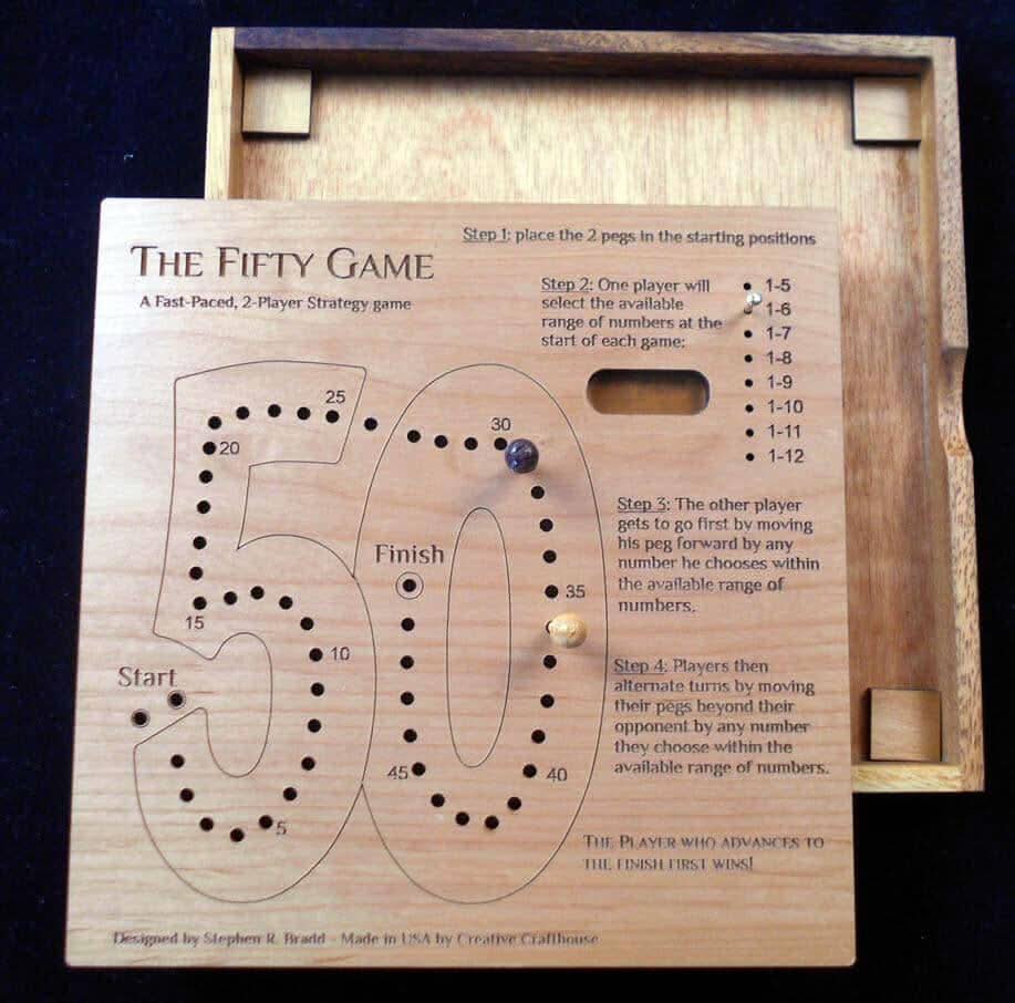 Fifty Game – Two - Player Strategy Board Game for All Ages - Creative Crafthouse