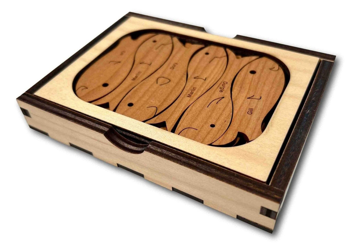 Fisherman's Dilemma Brain Teaser - 20 Piece Wood Puzzle - Creative Crafthouse