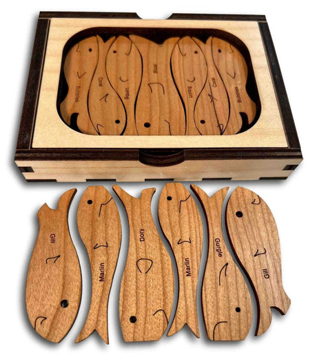 Fisherman's Dilemma Brain Teaser - 20 Piece Wood Puzzle - Creative Crafthouse
