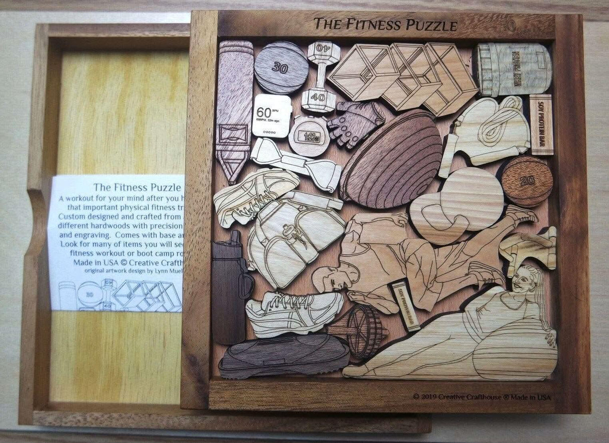 Fitness Puzzle – Tougher than Bootcamp? artistic and challenging - can be personalized - Creative Crafthouse