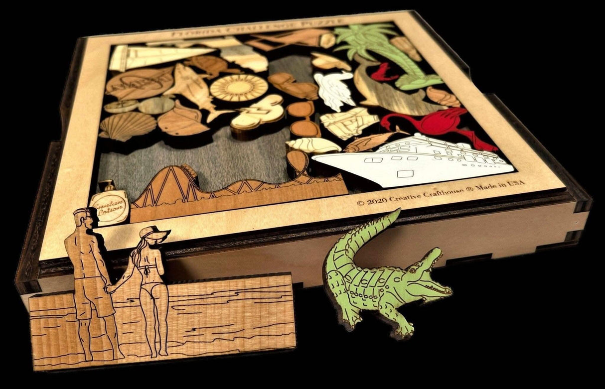 Florida Challenge Puzzle | Artistic Wooden Gift & Souvenir - Creative Crafthouse