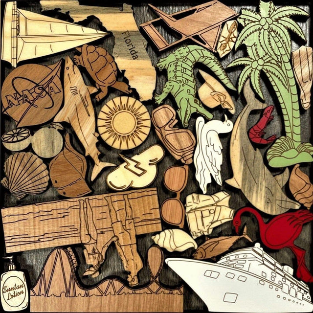 Florida Challenge Puzzle | Artistic Wooden Gift & Souvenir - Creative Crafthouse