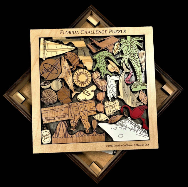 Florida Challenge Puzzle | Artistic Wooden Gift & Souvenir - Creative Crafthouse
