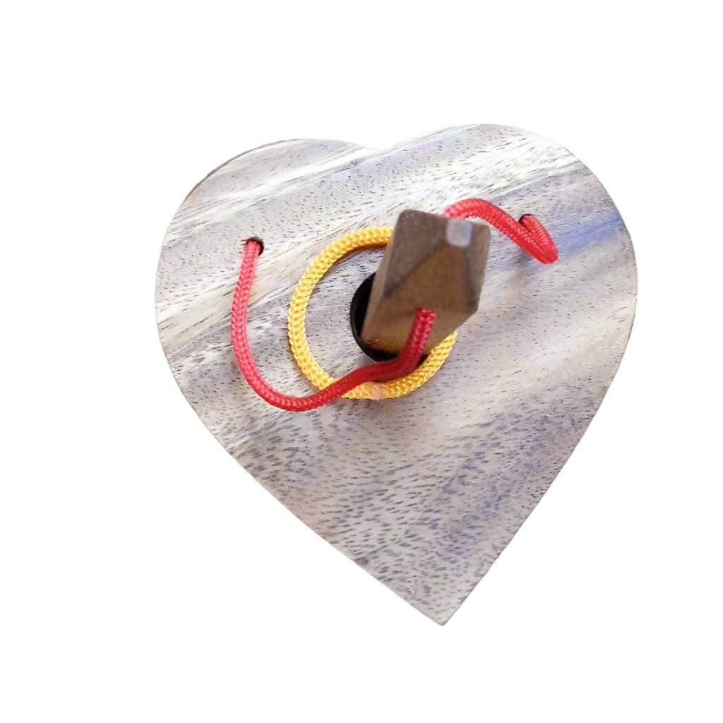 Unique Mothers Day gift for Mom - Follow Your Heart - Wood and String Brain Teaser Puzzle - Valentines Gift for Her - Creative Crafthouse