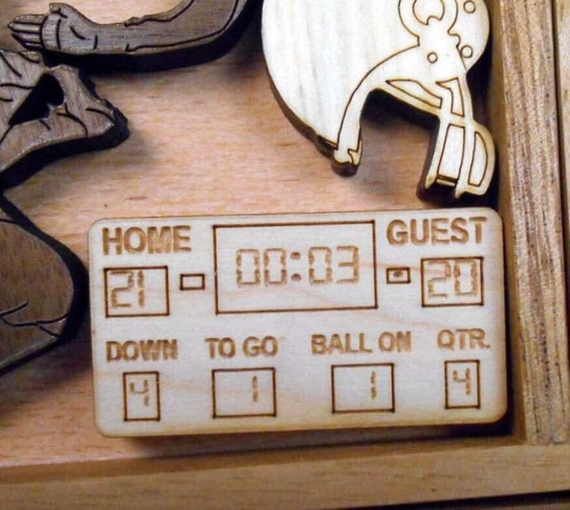 Football Fanatic Wooden Puzzle | Personalized Gift for Him - Creative Crafthouse