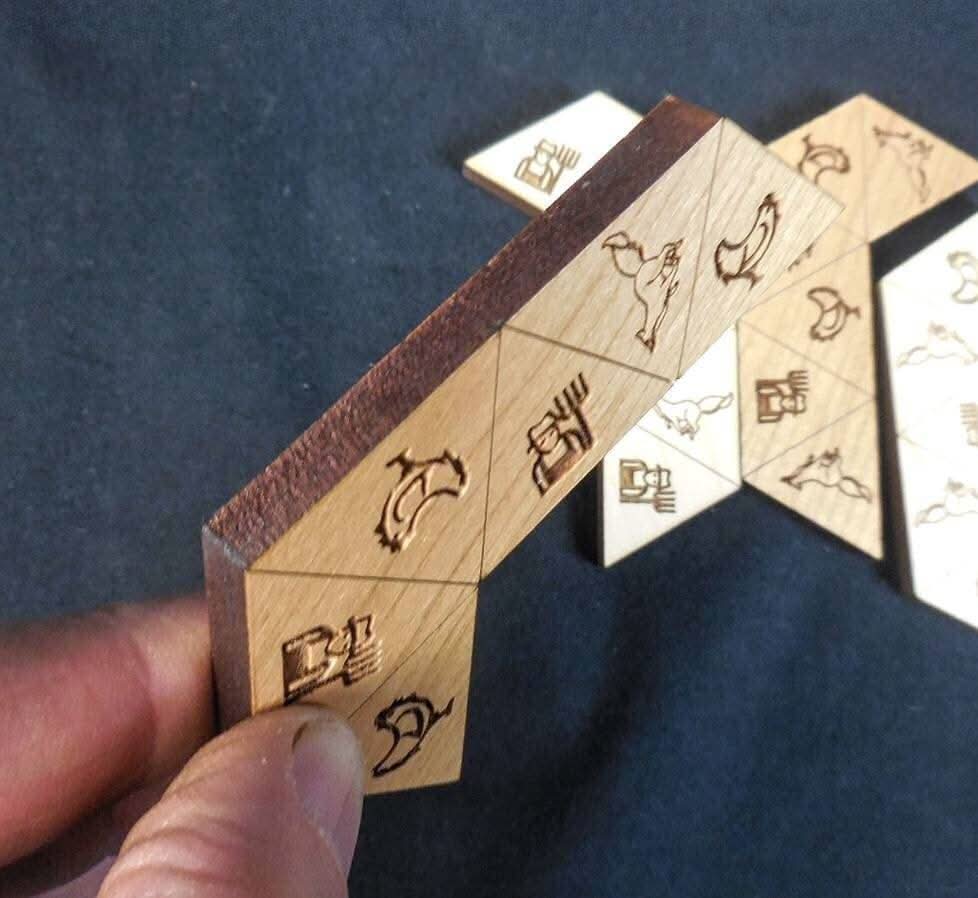 Foxagon Puzzle – Clever 4 - Piece Wooden Brain Teaser - Creative Crafthouse