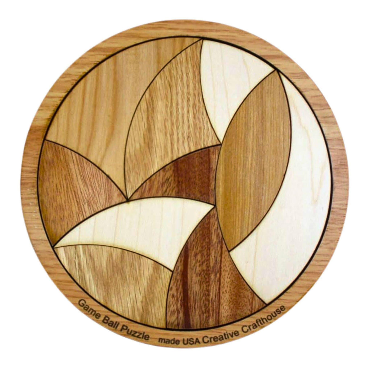 Game Ball Wooden Puzzle | Unique Brain Teaser Challenge - Creative Crafthouse