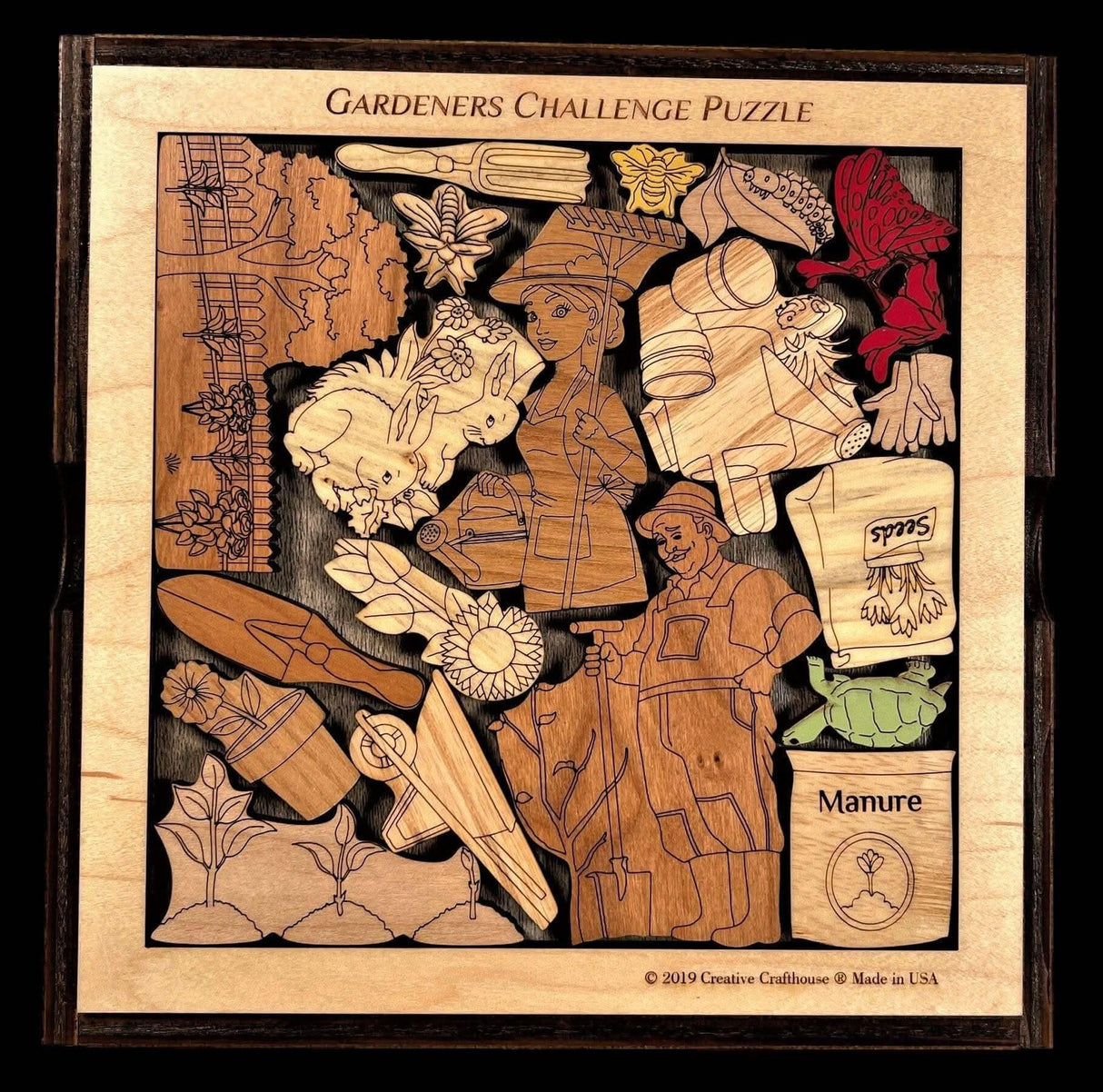 Gardeners Challenge Puzzle - artistic and challenging - can be personalized - Creative Crafthouse