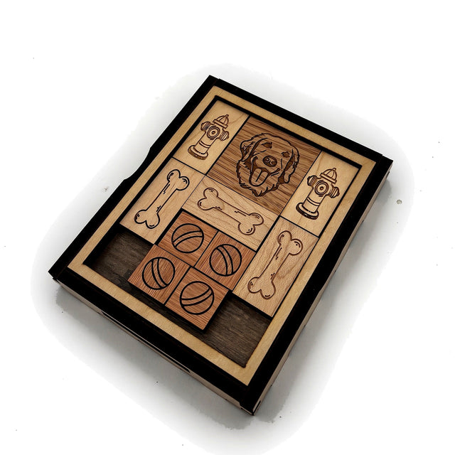 Great Dog Escape Wood Puzzle | Sliding Wooden Block Brain Teaser - Creative Crafthouse